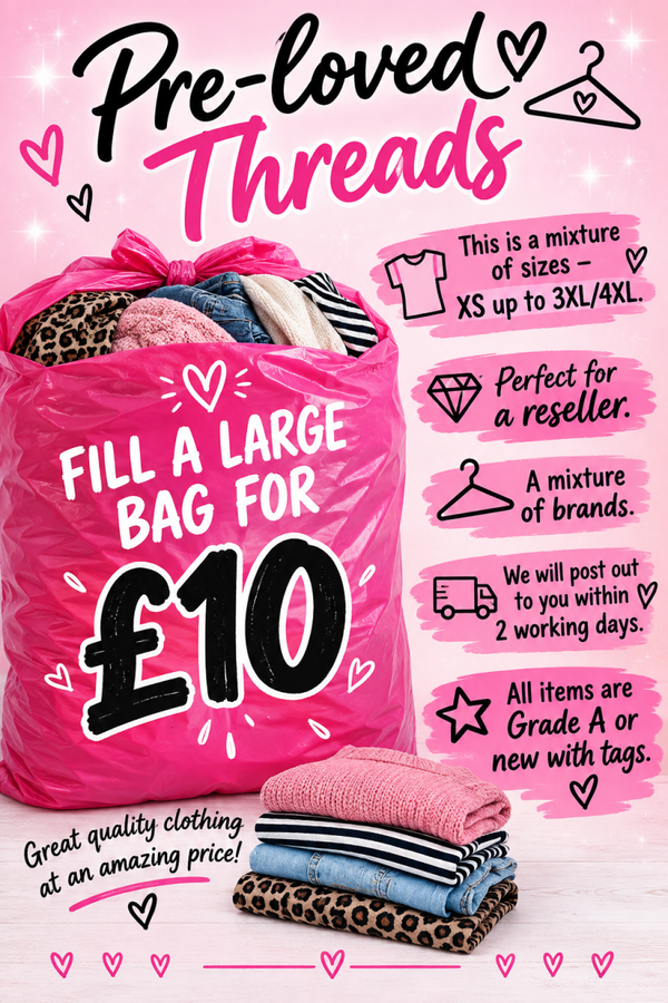 Fill a large bage for £10- mixed sizes only.