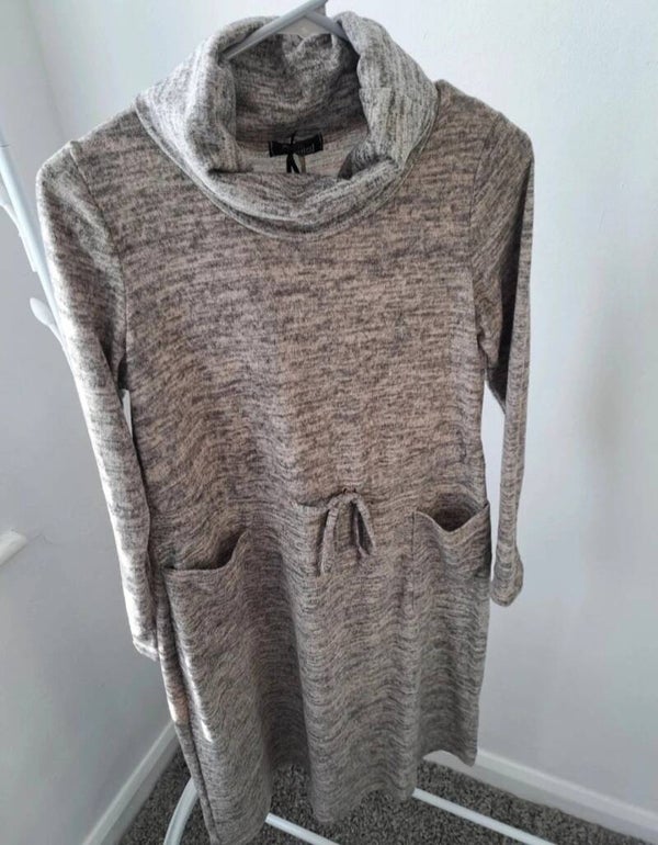 Grey roll neck dress. Size 16 by Yours