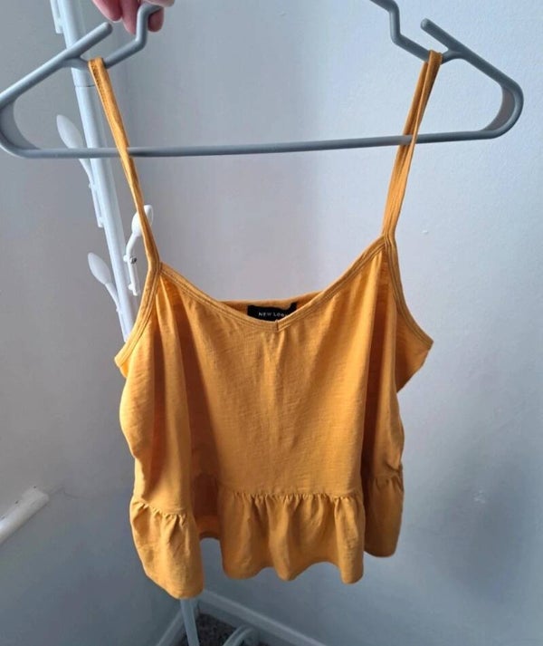 Mustard vest top. Size 12 by New Look