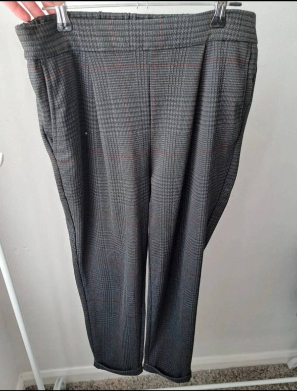 Dark grey/red trousers. Size 12 by F&F