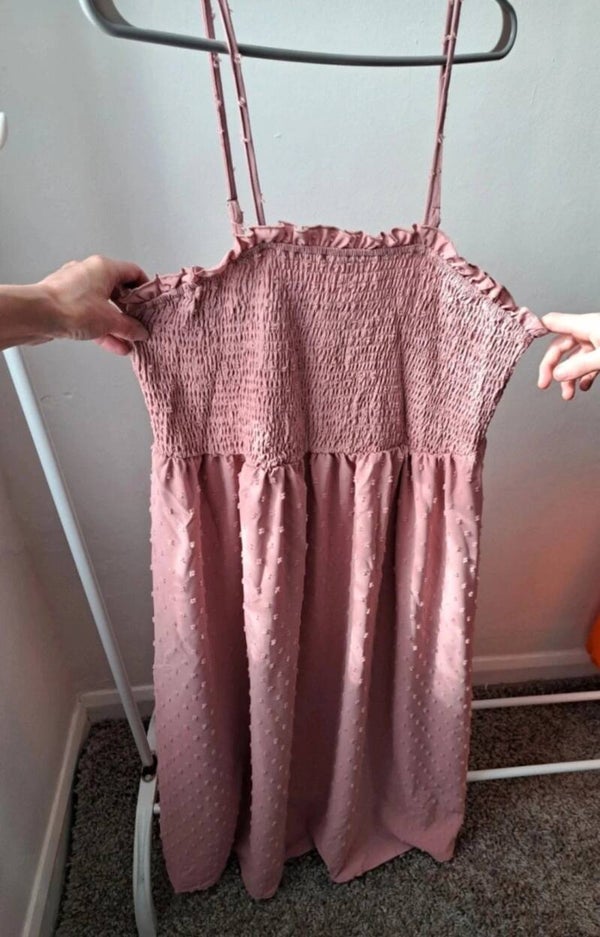 Dusky pink long dress. Size 1XL by Shein.