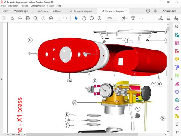 X1-Messing RICABI TRIO Ersatzteile NEU Katalog 2025