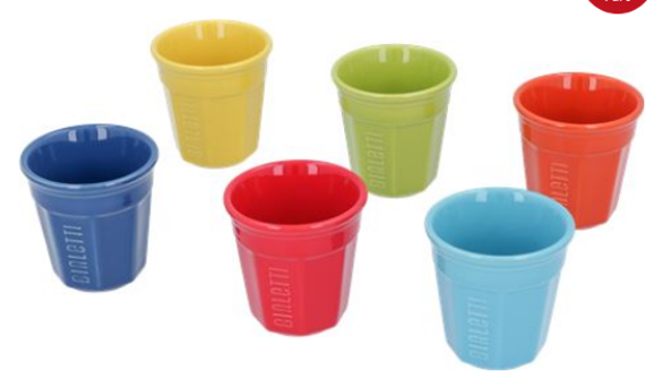 SET 6 BECHER BIALETTI MEHRFARBIG