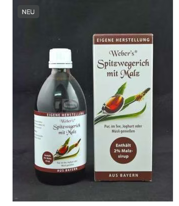 Weber´s Spitzwegerichsaft mit 2%Malz 250 ml  (Gesundheits-Natursäfte)