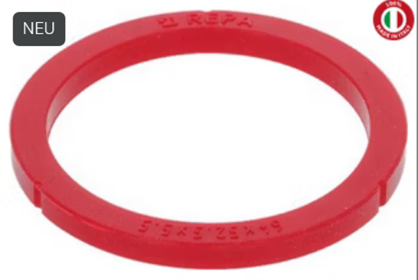Francis Illy X1 Alu- SIEBTRÄGERDICHTUNG ø 64x52,5x5,5 mm SILIKON rot- Francis Illy X1 Aluboiler