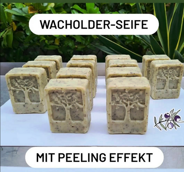 "WEBER`s"-Wacholder Beeren Seife 100g - VEGAN "Peeling good Feeling"zu 100%