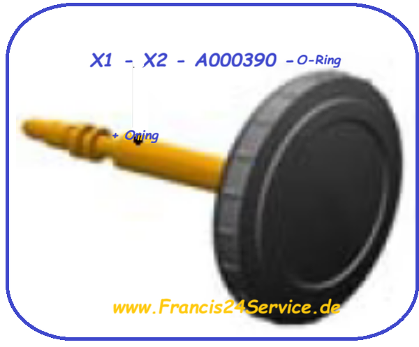 Dampfknopf mit Sindel + Oring A000390 /A000078 Steam Knob with Stem for Illy X1 - X2