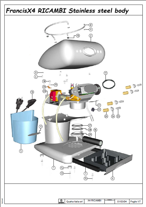 X4 RICAMBI A000087 CASSETTO "X4" C pos 6