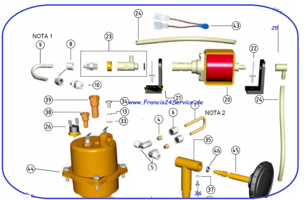 X1 ricambi pos.15 C000646 Gerade RACCORD  M10X1 + Verbindungsmutter
