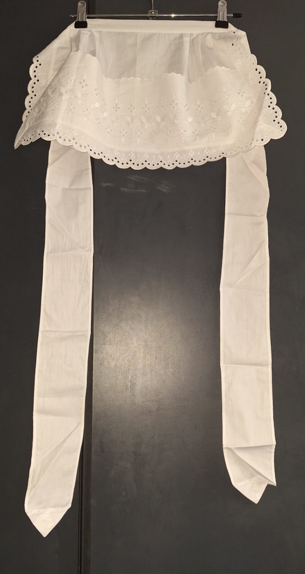 Servierschürze weiss mit langen Bänder