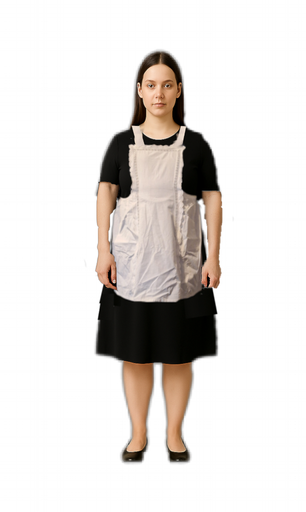Zimmermädchen Schürze mit kleiner Stickerei