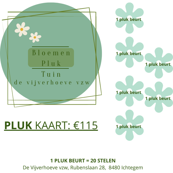 Bloemen Plukkaart 6 beurten