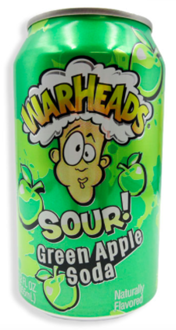 WARHEADS SODA - GREEN APPLE