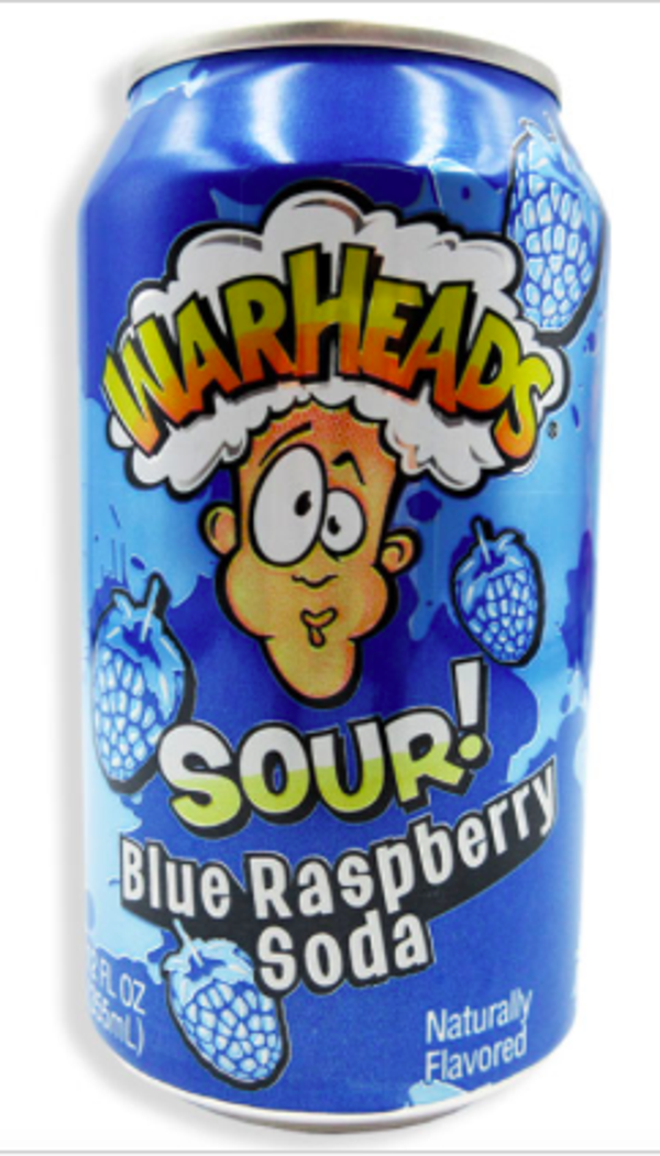 WARHEADS SODA - BLUE RASPBERRY