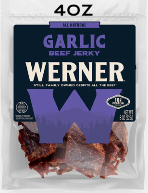 WERNER BEEF JERKY GARLIC