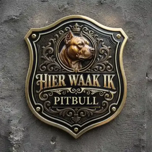 Acryl 4mm Pitbull Waakbord Schild