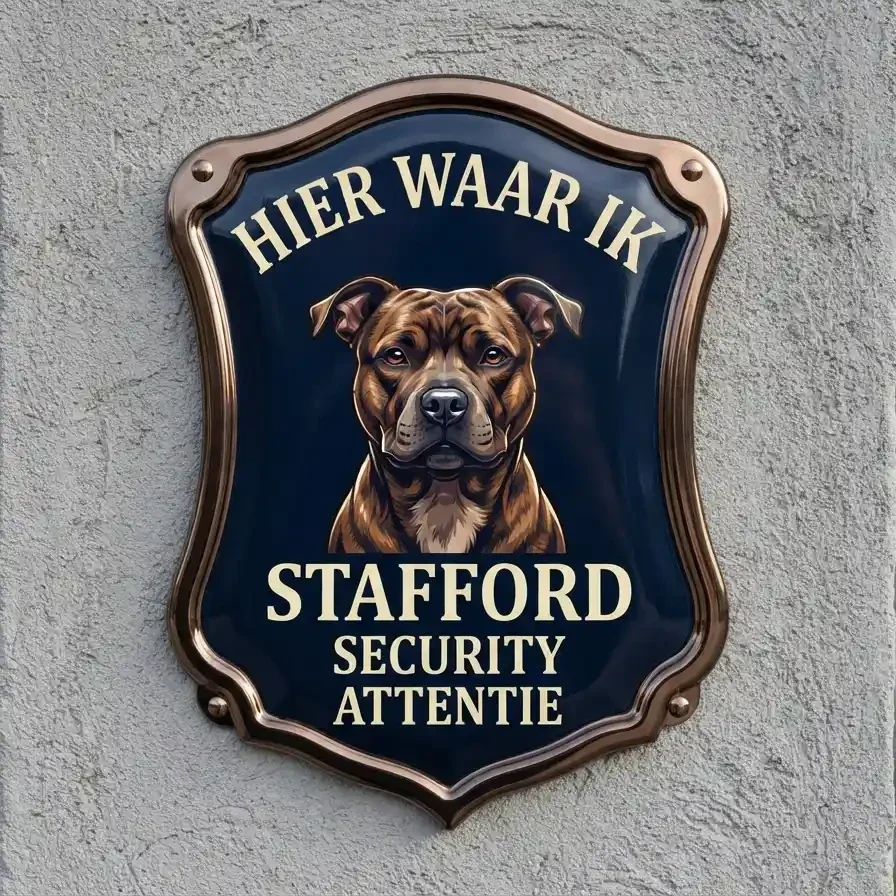 Acryl Stafford Waarschuwingsbord