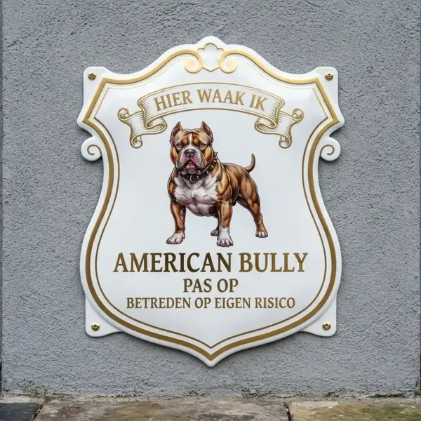 Acryl Waakbord American Bully 4mm