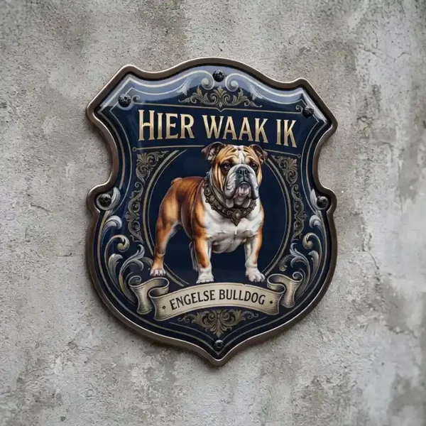 Acryl Waakbord Engelse Bulldog Schild