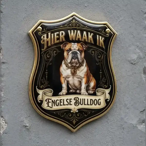 Waakbord Engelse Bulldog Acryl 4mm