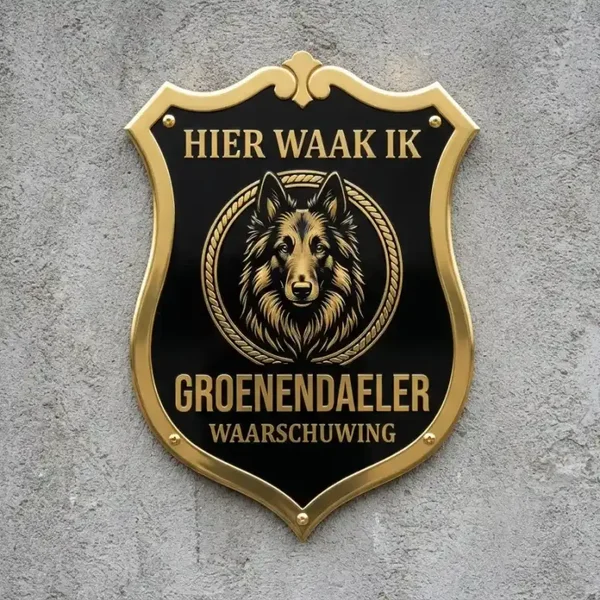 Groenendaeler Waakbord Schild Hier Waak Ik 4mm