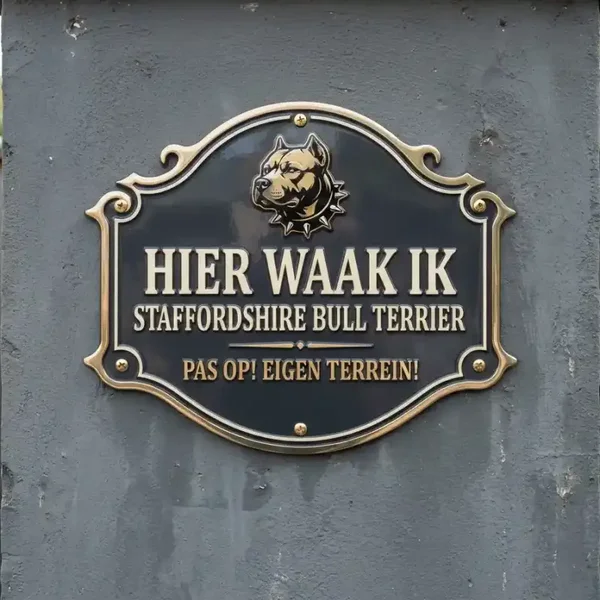 Acryl Waakbord Stafford "Hier Waak Ik