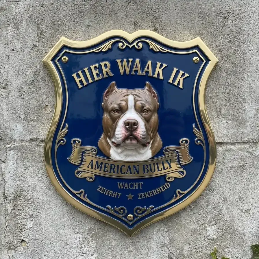American Bully Waakbord Schild 4mm