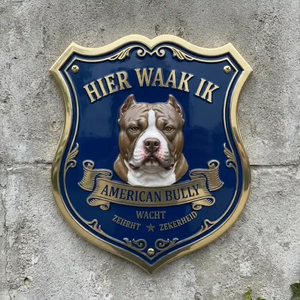 American Bully Waakbord Schild 4mm