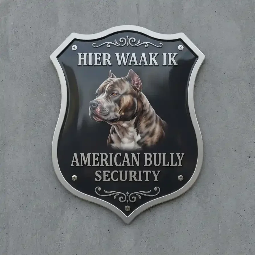Waakbord American Bully Schild 4mm
