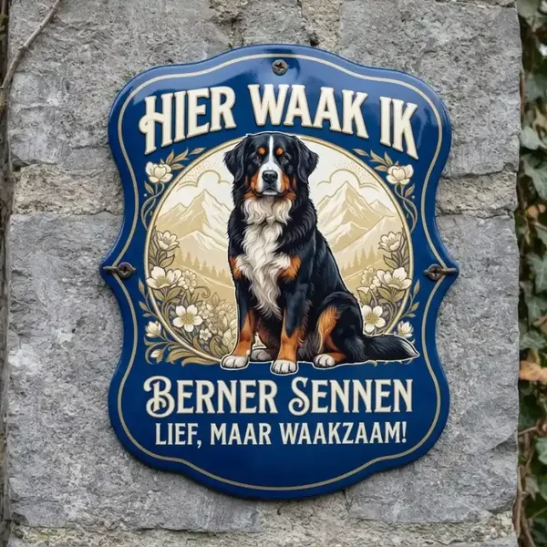 Waakbord Berner Sennen - Acryl 25x30 / 35x40