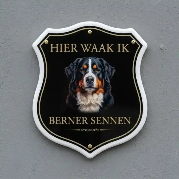Berner Sennen Waakbord Schild Acryl