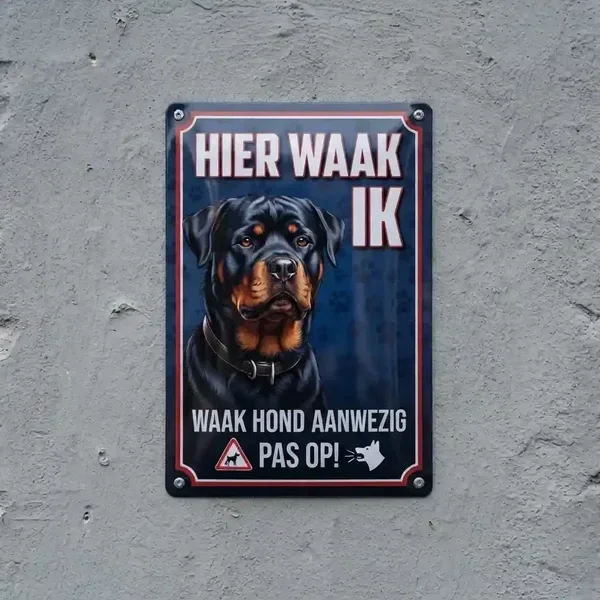 Metalen Waakbord Rottweiler Kopen | Waakborden.be