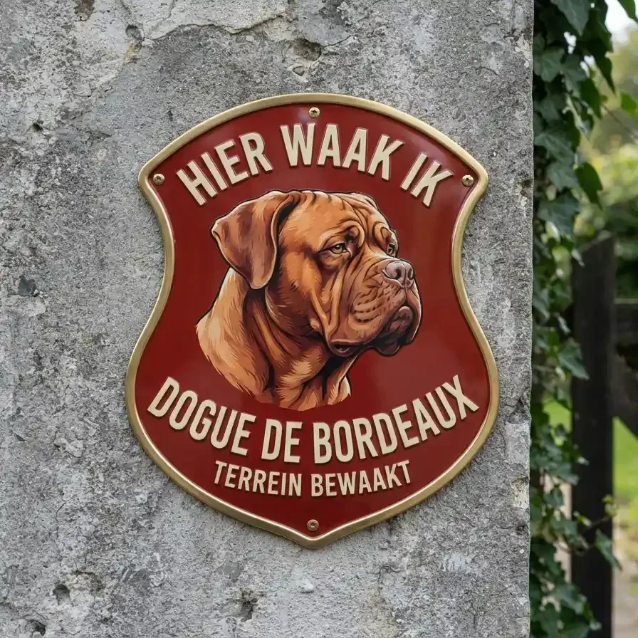Waakbord Bordeauxdog - Acryl 4mm (25x30 / 35x40)