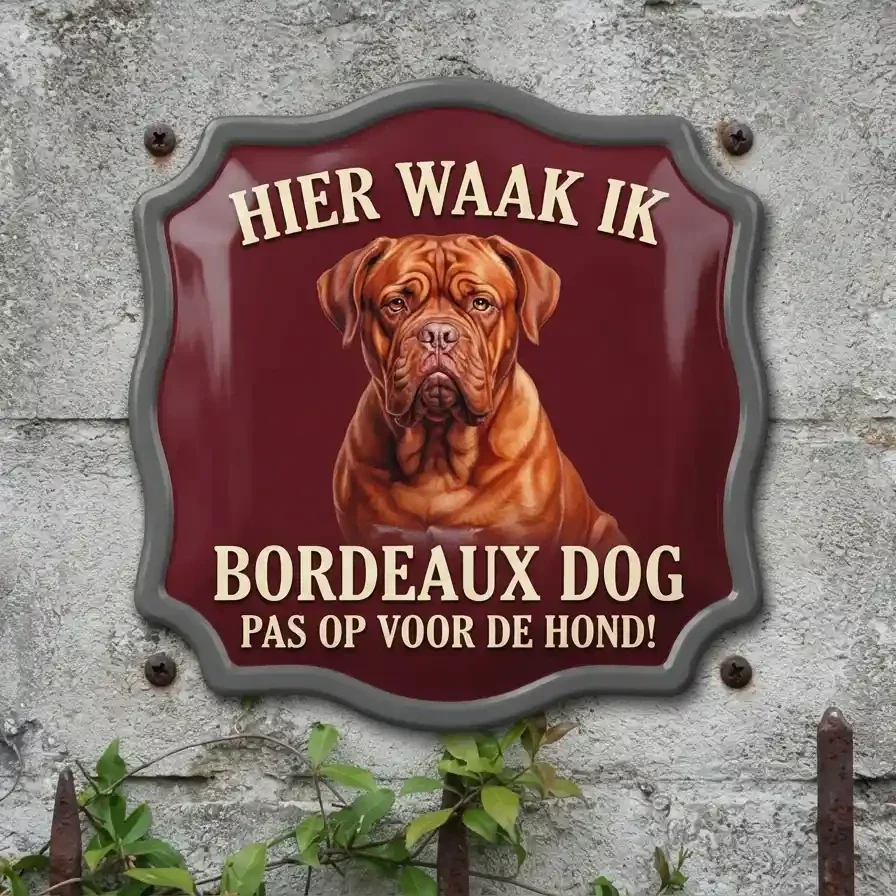 Waakbord Bordeauxdog Acryl 4mm