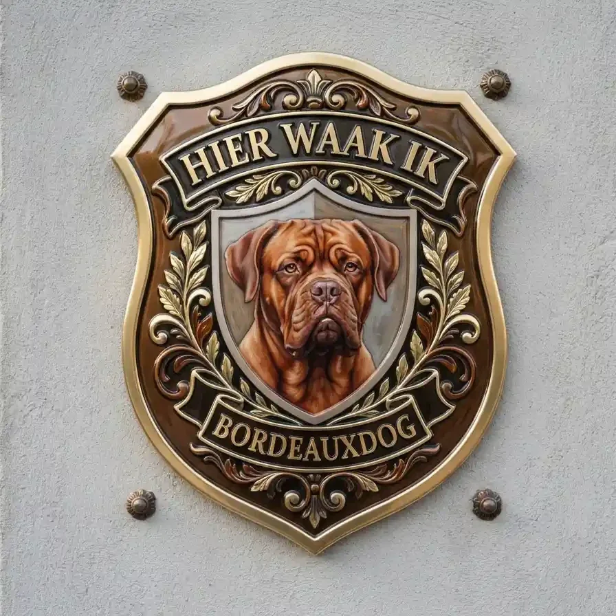 Acryl Waakbord Bordeauxdog Hier Waak Ik 4mm
