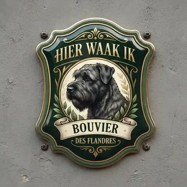 Bouvier Waakschild Acryl 4mm