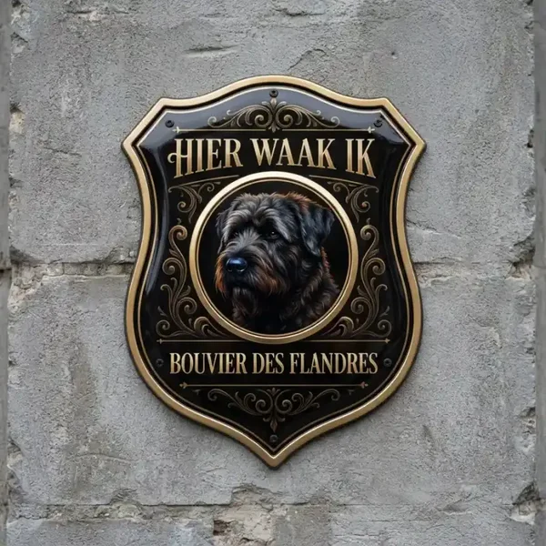 Bouvier Waakbord - Hier Waak Ik (Acryl 4mm)