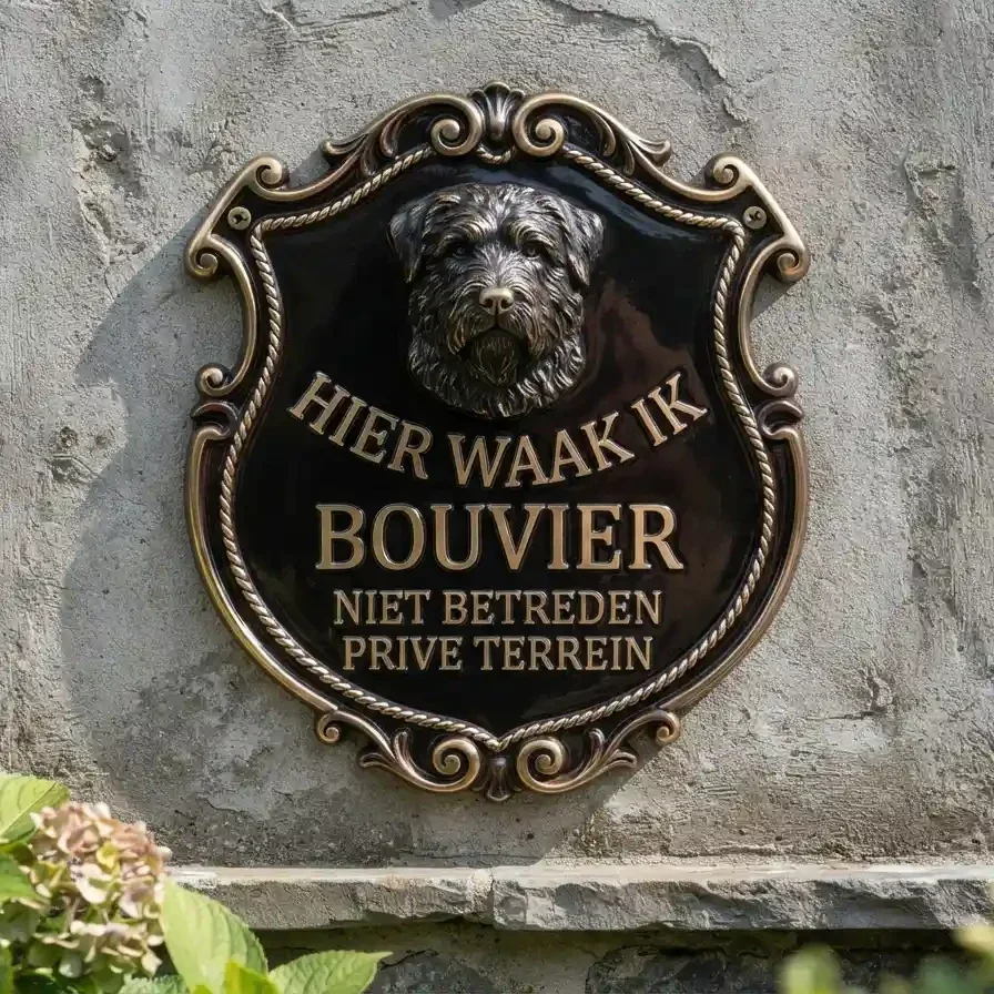 Bouvier Waakbord Schild 4mm