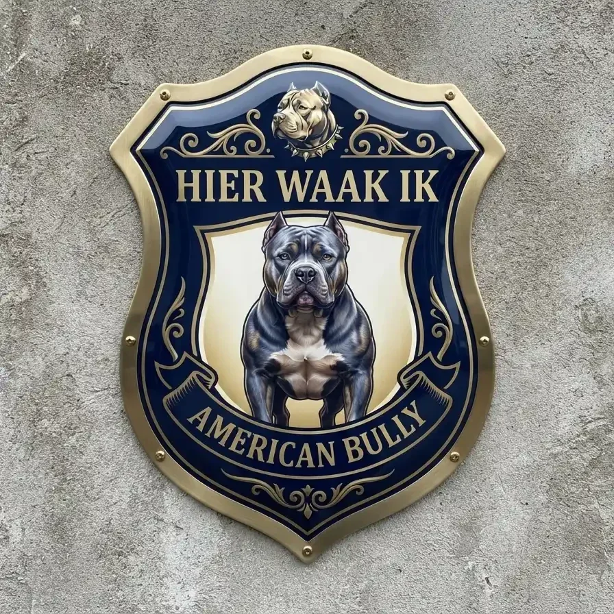 American Bully Waakbord Schild Acryl 25x30 / 35x40