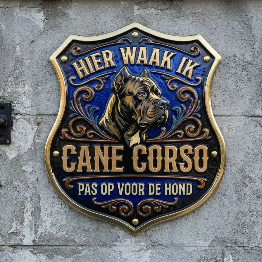 Cane Corso Waakbord Schild 4mm Acryl