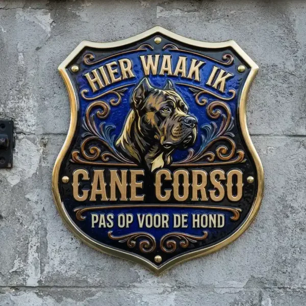 Cane Corso Waakbord Schild 4mm Acryl