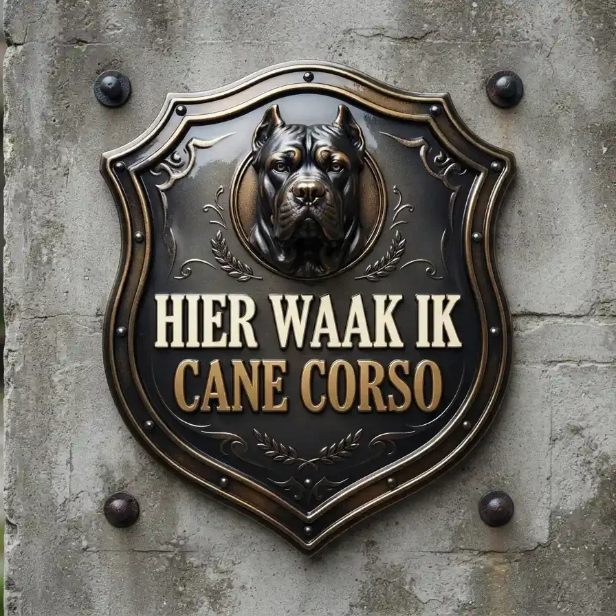 Cane Corso Waakbord Schild 4mm Acryl