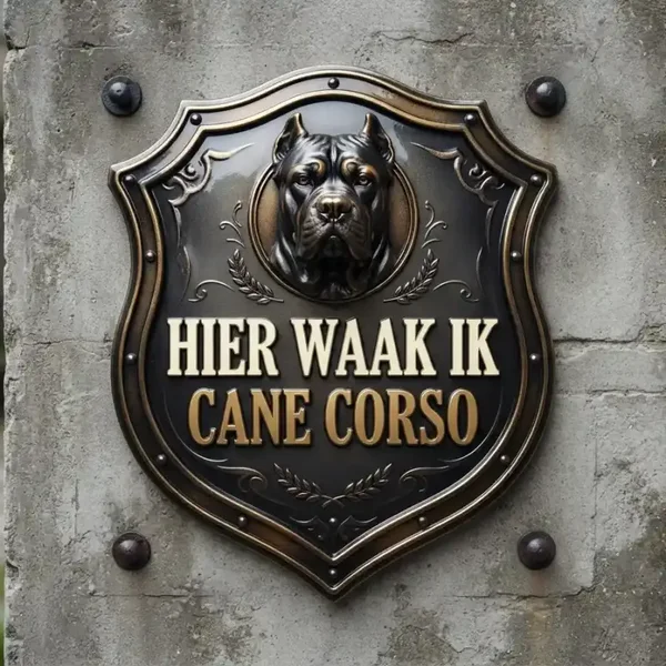Cane Corso Waakbord Schild 4mm Acryl
