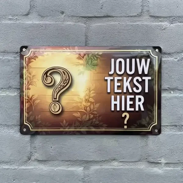 Custom Metalen Hondenbord Eigen Foto en Tekst