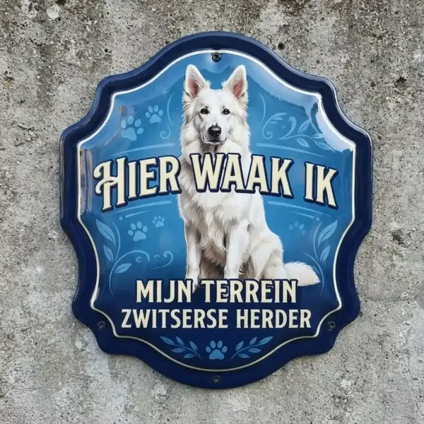 Zwitserse Witte Herder Waakbord Acryl