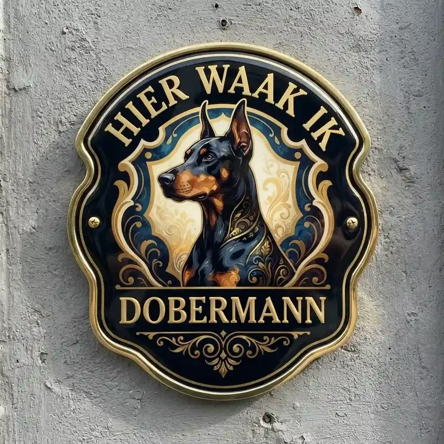 Waakbord Dobermann - Acryl 4mm