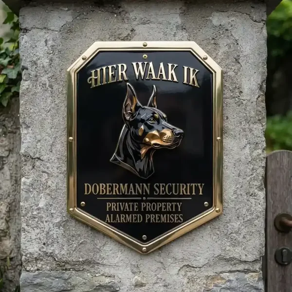 Dobermann Waakbord Schild Acryl 4mm