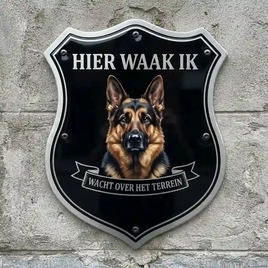 Waakbord Duitse Herder Schild Acryl 4mm