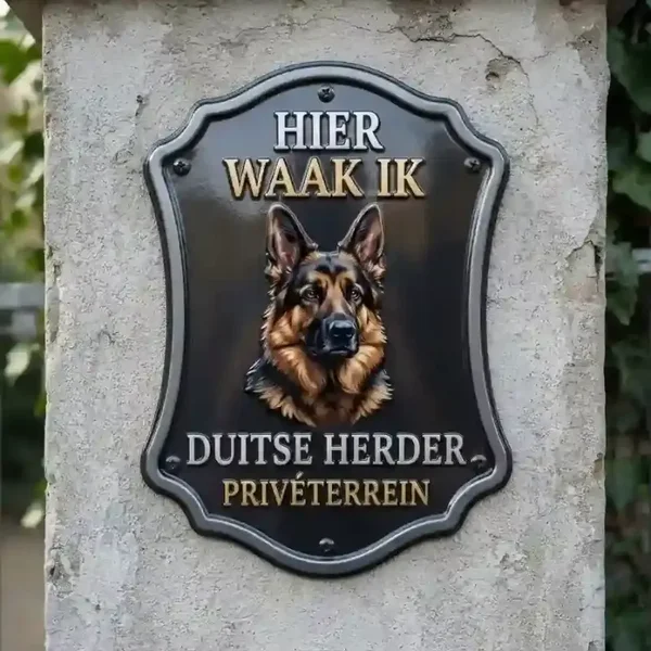 Waakbord Duitse Herder Acryl 4mm - Hier waak ik