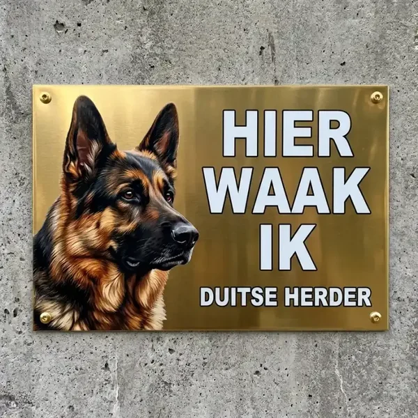 Metalen Waakbord Duitse Herder